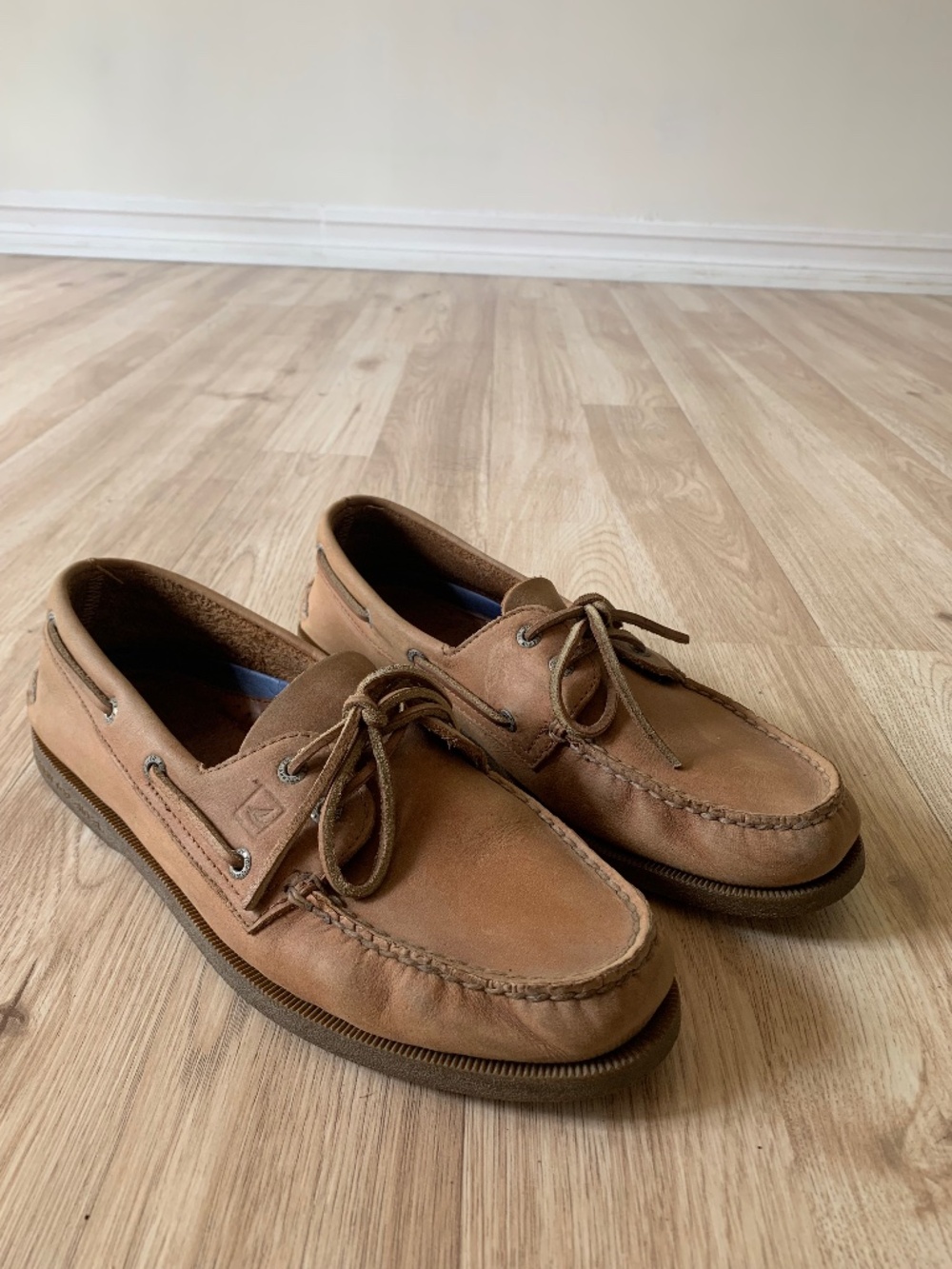 Men’s Sperry Top-Sider Boat Shoes – Tan Leather – Size 10.5